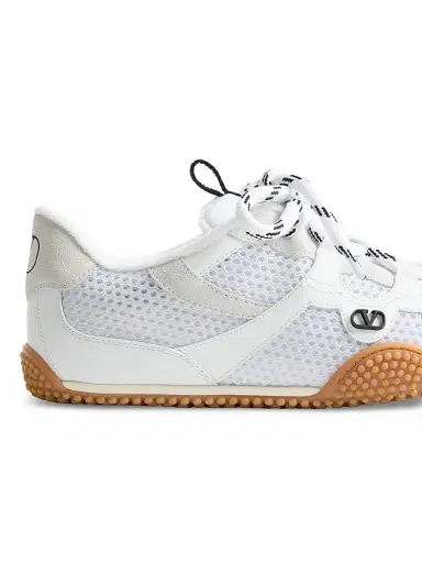 Valentino Garavani Women's Amphibia Sneakers in Rubberized Calfskin and Split Leather | Thumbnail 6 Valentino Garavani Women's Amphibia Sneakers in Rubberized Calfskin and Split Leather | Thumbnail 6
