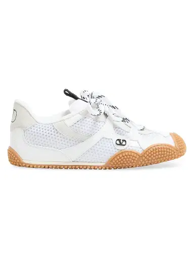 Valentino Garavani Women's Amphibia Sneakers in Rubberized Calfskin and Split Leather | Thumbnail 1 Valentino Garavani Women's Amphibia Sneakers in Rubberized Calfskin and Split Leather | Thumbnail 1