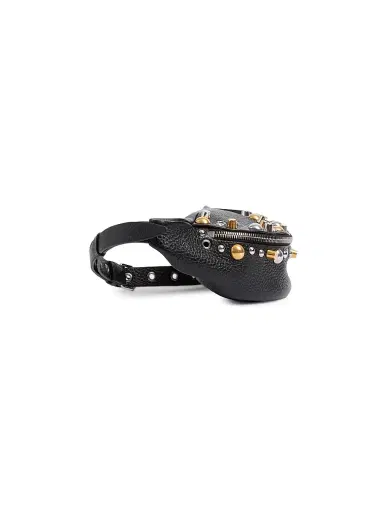 Valentino Garavani Men's Nellcôte Belt Bag in Grainy Calfskin - Black | Thumbnail 6 Valentino Garavani Men's Nellcôte Belt Bag in Grainy Calfskin - Black | Thumbnail 6