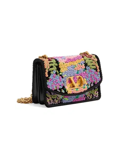 Valentino Garavani Women's Vain Embroidered Shoulder Bag | Thumbnail 4 Valentino Garavani Women's Vain Embroidered Shoulder Bag | Thumbnail 4