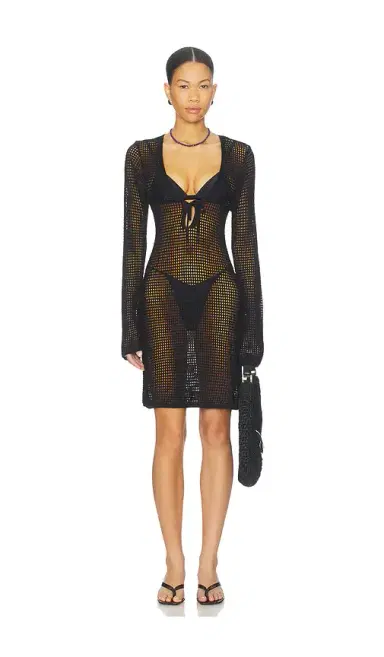 Good American Crochet Mini Dress | Thumbnail 1 Good American Crochet Mini Dress | Thumbnail 1