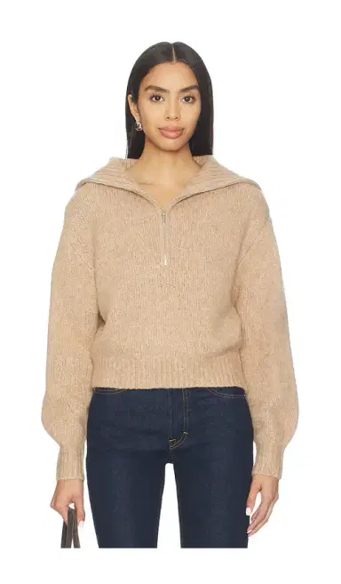 Susana Monaco Wool Half Zip Collar Sweater | Thumbnail 1 Susana Monaco Wool Half Zip Collar Sweater | Thumbnail 1