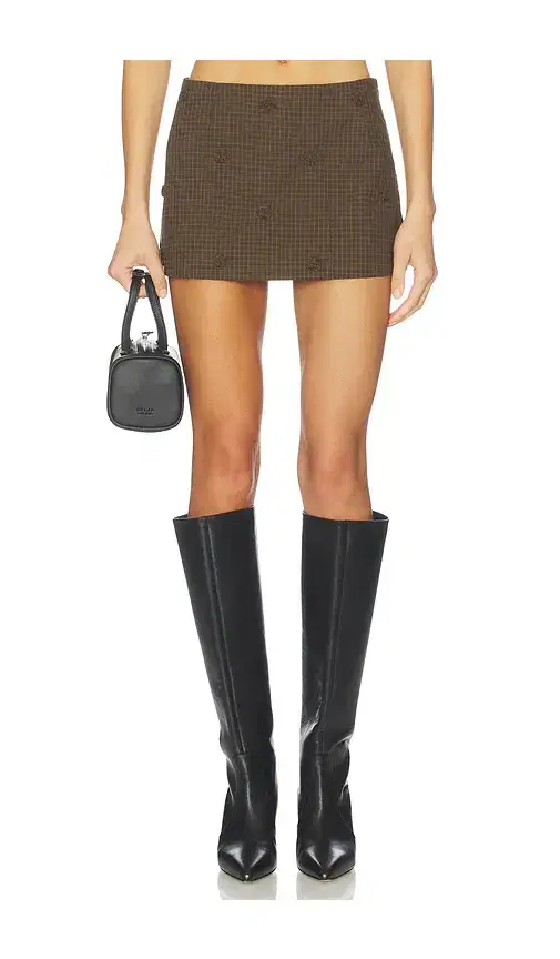 Rosette Check Mini Skirt Rosette Check Mini Skirt
