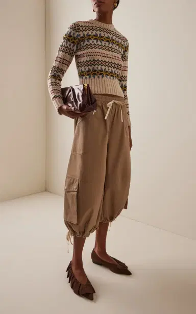 JW Anderson Ruffled Suede Ballet Flats | Thumbnail 2 JW Anderson Ruffled Suede Ballet Flats | Thumbnail 2