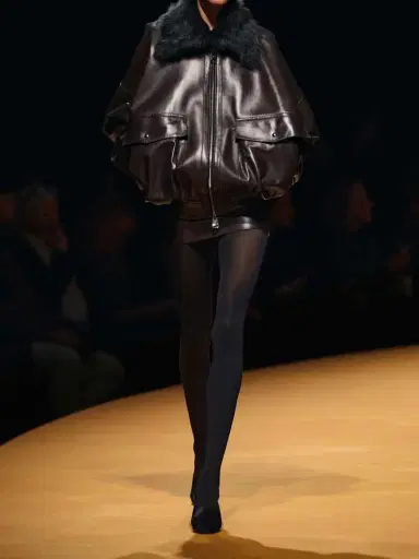 Khaite Daemon Oversized Shearling-trimmed Leather Jacket | Thumbnail 5 Khaite Daemon Oversized Shearling-trimmed Leather Jacket | Thumbnail 5