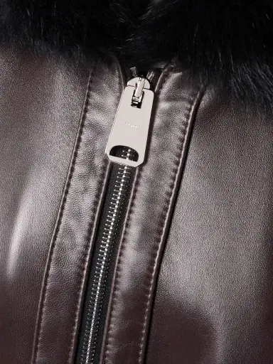 Khaite Daemon Oversized Shearling-trimmed Leather Jacket | Thumbnail 6 Khaite Daemon Oversized Shearling-trimmed Leather Jacket | Thumbnail 6