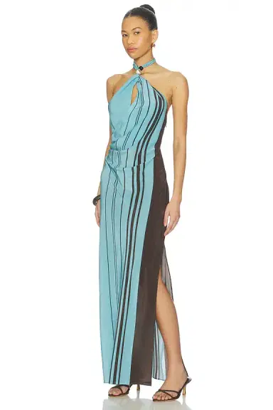 SIR. Rioja Halter Scarf Maxi Dress | Thumbnail 2 SIR. Rioja Halter Scarf Maxi Dress | Thumbnail 2