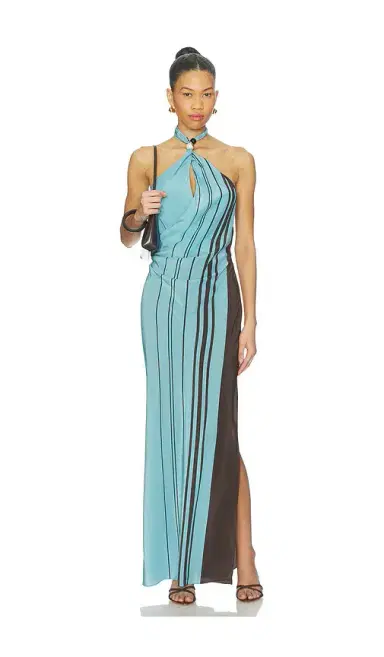 SIR. Rioja Halter Scarf Maxi Dress | Thumbnail 1 SIR. Rioja Halter Scarf Maxi Dress | Thumbnail 1