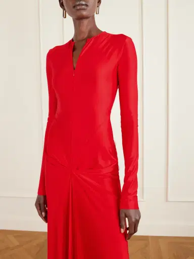 Victoria Beckham Gathered Satin Gown | Thumbnail 3 Victoria Beckham Gathered Satin Gown | Thumbnail 3