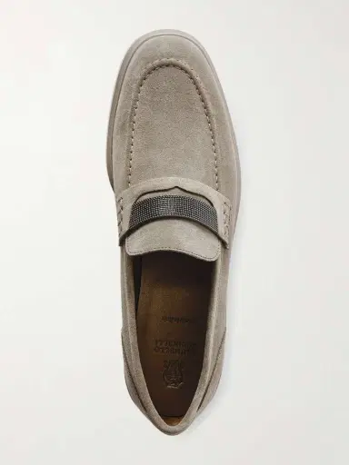 Brunello Cucinelli Embellished Suede Loafers | Thumbnail 6 Brunello Cucinelli Embellished Suede Loafers | Thumbnail 6
