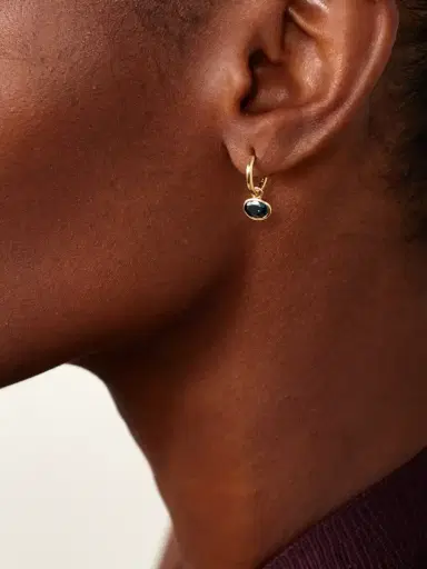 By Pariah Orbit 14-karat Recycled Gold Sapphire Hoop Earrings | Thumbnail 2 By Pariah Orbit 14-karat Recycled Gold Sapphire Hoop Earrings | Thumbnail 2