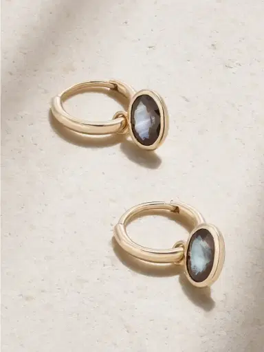 By Pariah Orbit 14-karat Recycled Gold Sapphire Hoop Earrings | Thumbnail 1 By Pariah Orbit 14-karat Recycled Gold Sapphire Hoop Earrings | Thumbnail 1