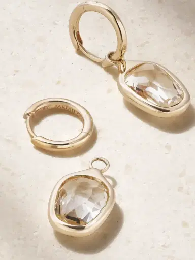 By Pariah Orbit Prism 14-karat Recycled Gold Topaz Hoop Earrings | Thumbnail 3 By Pariah Orbit Prism 14-karat Recycled Gold Topaz Hoop Earrings | Thumbnail 3