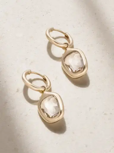 By Pariah Orbit Prism 14-karat Recycled Gold Topaz Hoop Earrings | Thumbnail 1 By Pariah Orbit Prism 14-karat Recycled Gold Topaz Hoop Earrings | Thumbnail 1