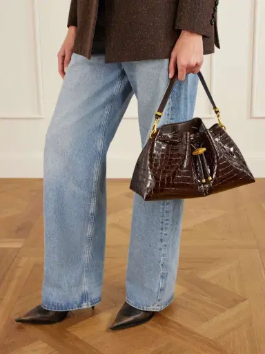 Jimmy Choo Cinch Medium Croc-effect Leather Shoulder Bag | Thumbnail 3 Jimmy Choo Cinch Medium Croc-effect Leather Shoulder Bag | Thumbnail 3