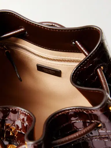 Jimmy Choo Cinch Medium Croc-effect Leather Shoulder Bag | Thumbnail 6 Jimmy Choo Cinch Medium Croc-effect Leather Shoulder Bag | Thumbnail 6