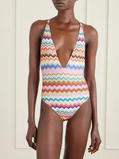 Missoni Mare Striped Metallic Crochet-knit Swimsuit | Thumbnail 2 Missoni Mare Striped Metallic Crochet-knit Swimsuit | Thumbnail 2