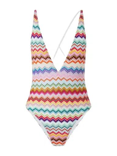 Missoni Mare Striped Metallic Crochet-knit Swimsuit | Thumbnail 1 Missoni Mare Striped Metallic Crochet-knit Swimsuit | Thumbnail 1