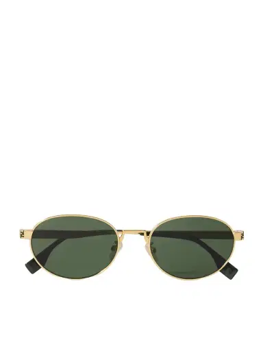 FENDI EYEWEAR Fendi Sky Round-frame Gold-tone Sunglasses | Thumbnail 1 FENDI EYEWEAR Fendi Sky Round-frame Gold-tone Sunglasses | Thumbnail 1
