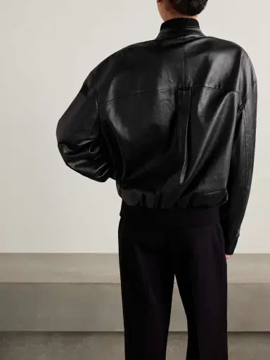 The Row Elenora Leather Jacket | Thumbnail 3 The Row Elenora Leather Jacket | Thumbnail 3