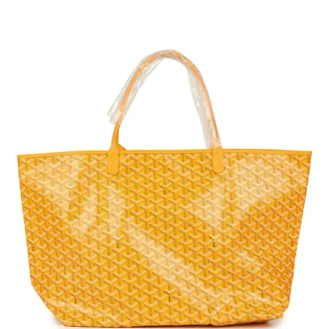 Goyard Goyardine Yellow Saint Louis GM Tote Bag Palladium Hardware Goyard Goyardine Yellow Saint Louis GM Tote Bag Palladium Hardware