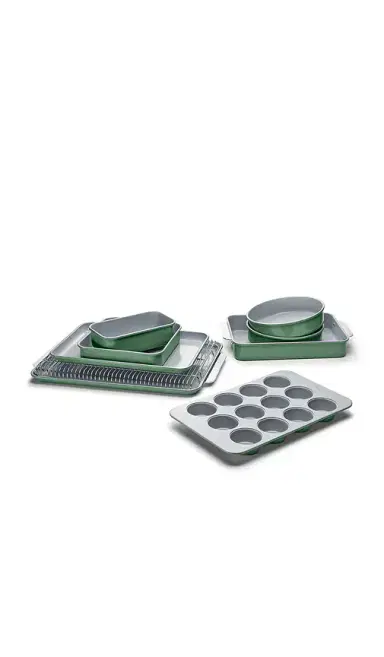 Caraway Non-toxic Ceramic Non-stick Mega Bakeware Set | Thumbnail 1 Caraway Non-toxic Ceramic Non-stick Mega Bakeware Set | Thumbnail 1