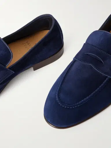 Brunello Cucinelli Suede Penny Loafers - Men | Thumbnail 5 Brunello Cucinelli Suede Penny Loafers - Men | Thumbnail 5