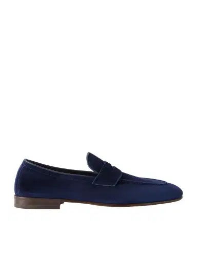 Brunello Cucinelli Suede Penny Loafers - Men | Thumbnail 1 Brunello Cucinelli Suede Penny Loafers - Men | Thumbnail 1