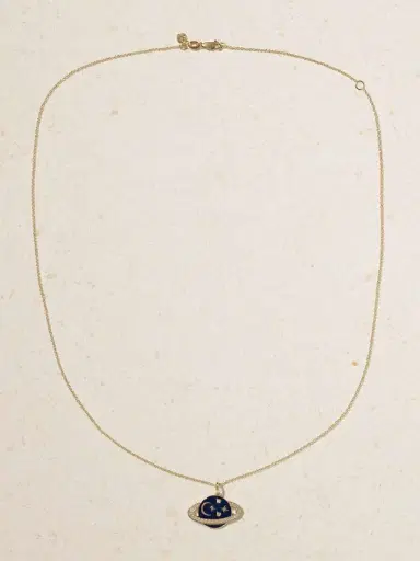 Sydney Evan Celestial 14-karat Gold, Enamel And Diamond Necklace | Thumbnail 4 Sydney Evan Celestial 14-karat Gold, Enamel And Diamond Necklace | Thumbnail 4