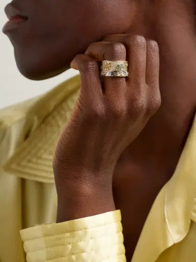 Yvonne Léon 24 Heures 9-karat Yellow And White Gold Gold Multi-stone Ring | Thumbnail 2 Yvonne Léon 24 Heures 9-karat Yellow And White Gold Gold Multi-stone Ring | Thumbnail 2