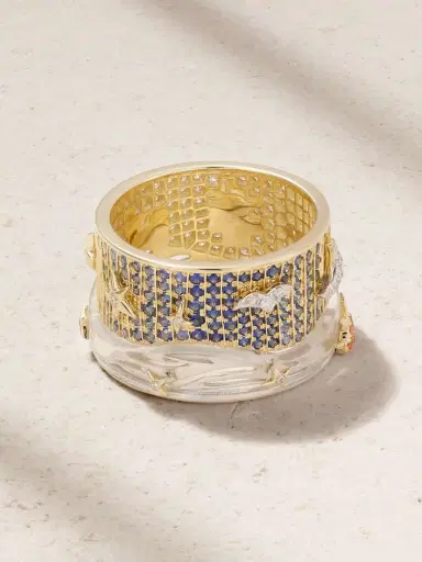 Yvonne Léon 24 Heures 9-karat Yellow And White Gold Gold Multi-stone Ring | Thumbnail 3 Yvonne Léon 24 Heures 9-karat Yellow And White Gold Gold Multi-stone Ring | Thumbnail 3