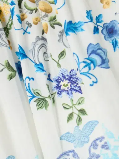 Camilla My Homespun Heart Lace-trimmed Embroidered Printed Tiered Cotton And Silk-blend Maxi Skirt | Thumbnail 4 Camilla My Homespun Heart Lace-trimmed Embroidered Printed Tiered Cotton And Silk-blend Maxi Skirt | Thumbnail 4