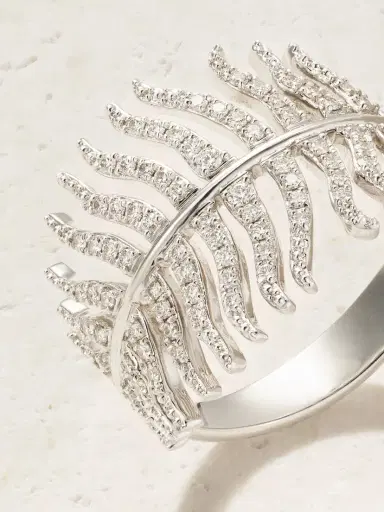 Mizuki Feather 18-karat White Gold Diamond Ring | Thumbnail 4 Mizuki Feather 18-karat White Gold Diamond Ring | Thumbnail 4