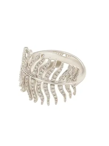 Mizuki Feather 18-karat White Gold Diamond Ring | Thumbnail 1 Mizuki Feather 18-karat White Gold Diamond Ring | Thumbnail 1