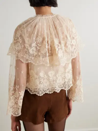 Sea Brontë Embroidered Tiered Mesh Top | Thumbnail 3 Sea Brontë Embroidered Tiered Mesh Top | Thumbnail 3