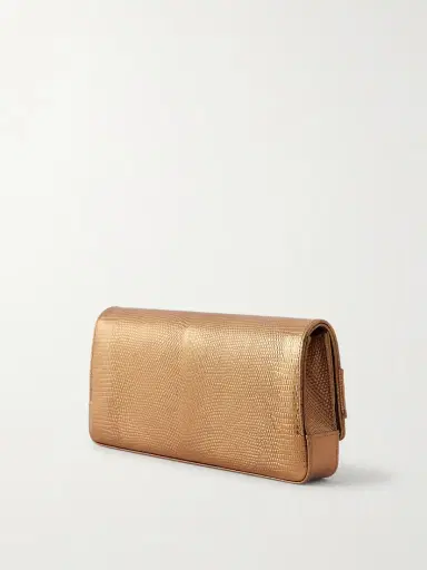 Manolo Blahnik Maygot Metallic Lizard-effect Leather Clutch | Thumbnail 4 Manolo Blahnik Maygot Metallic Lizard-effect Leather Clutch | Thumbnail 4