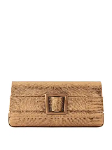 Manolo Blahnik Maygot Metallic Lizard-effect Leather Clutch | Thumbnail 1 Manolo Blahnik Maygot Metallic Lizard-effect Leather Clutch | Thumbnail 1