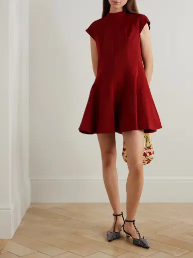 Staud Ellie Paneled Cotton-blend Faille Mini Dress | Thumbnail 2 Staud Ellie Paneled Cotton-blend Faille Mini Dress | Thumbnail 2
