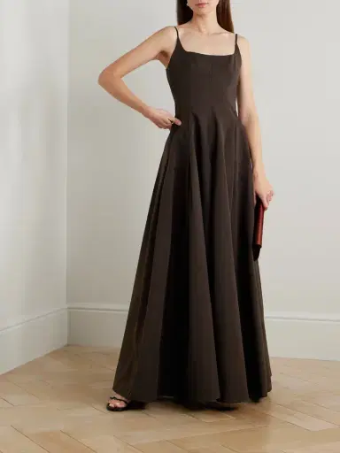 Staud Joy Cotton-blend Faille Maxi Dress | Thumbnail 2 Staud Joy Cotton-blend Faille Maxi Dress | Thumbnail 2