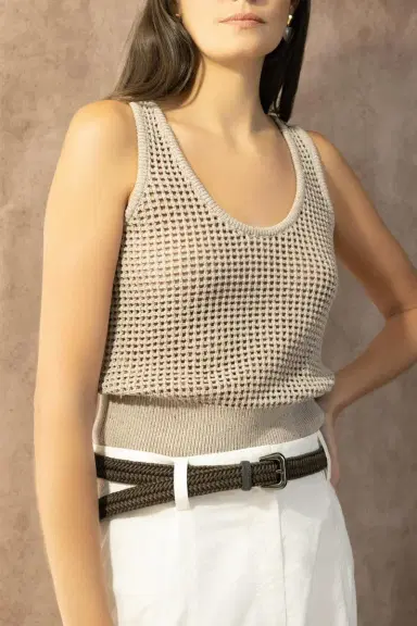 Brunello Cucinelli Summer Net Tank | Thumbnail 3 Brunello Cucinelli Summer Net Tank | Thumbnail 3