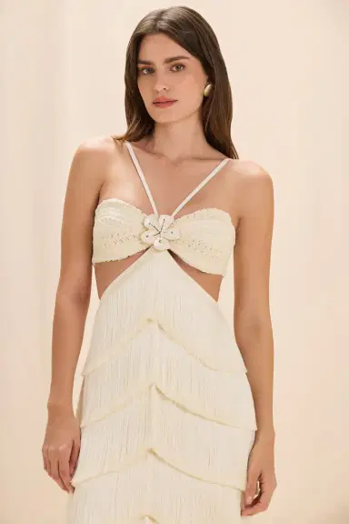 PatBo LYA FRINGE MIDI DRESS (off) | Thumbnail 3 PatBo LYA FRINGE MIDI DRESS (off) | Thumbnail 3
