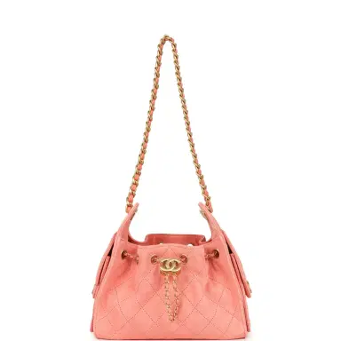 Chanel Chanel Mini 25 Hobo Bag Pink Suede Antique Gold Hardware | Thumbnail 7 Chanel Chanel Mini 25 Hobo Bag Pink Suede Antique Gold Hardware | Thumbnail 7