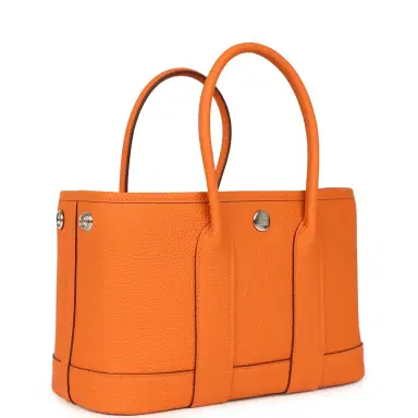 HERMÈS Hermes Garden Party Neo 23 Orange Togo Palladium Hardware | Thumbnail 2 HERMÈS Hermes Garden Party Neo 23 Orange Togo Palladium Hardware | Thumbnail 2