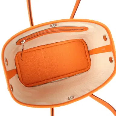 HERMÈS Hermes Garden Party Neo 23 Orange Togo Palladium Hardware | Thumbnail 7 HERMÈS Hermes Garden Party Neo 23 Orange Togo Palladium Hardware | Thumbnail 7