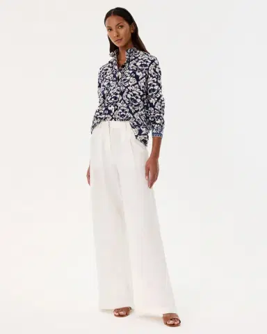 Emporio Sirenuse Chiara Shirt in Lotus Flower Print | Thumbnail 3 Emporio Sirenuse Chiara Shirt in Lotus Flower Print | Thumbnail 3
