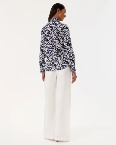Emporio Sirenuse Chiara Shirt in Lotus Flower Print | Thumbnail 4 Emporio Sirenuse Chiara Shirt in Lotus Flower Print | Thumbnail 4