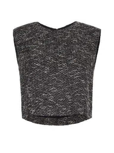 Adam Lippes Mercer Top in Tweed Organza | Thumbnail 1 Adam Lippes Mercer Top in Tweed Organza | Thumbnail 1