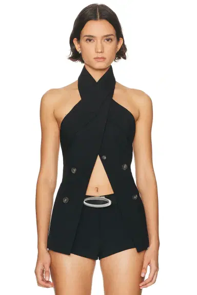 HAELO Wrap Lapel Halter Top | Thumbnail 3 HAELO Wrap Lapel Halter Top | Thumbnail 3