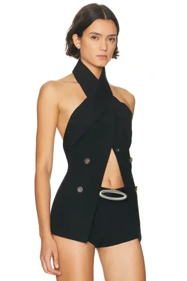 HAELO Wrap Lapel Halter Top | Thumbnail 4 HAELO Wrap Lapel Halter Top | Thumbnail 4