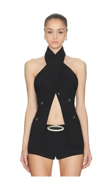 HAELO Wrap Lapel Halter Top | Thumbnail 1 HAELO Wrap Lapel Halter Top | Thumbnail 1